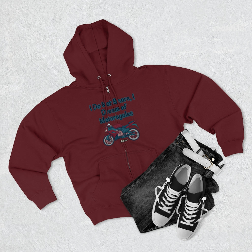 Dream of Blue Motorcycles Full Zip Hoodie