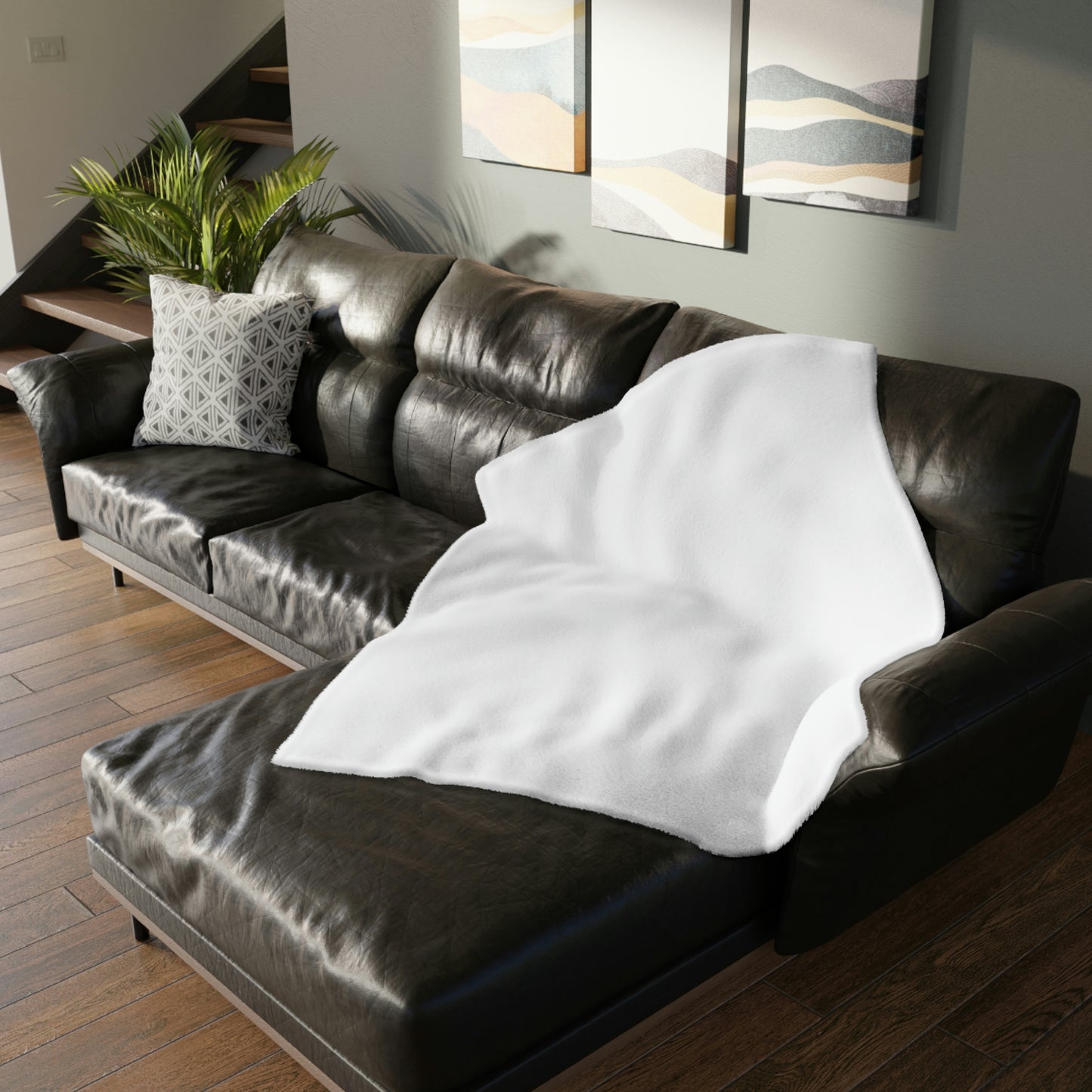 Pink Flowers Velveteen Minky Blanket (Two-sided print)