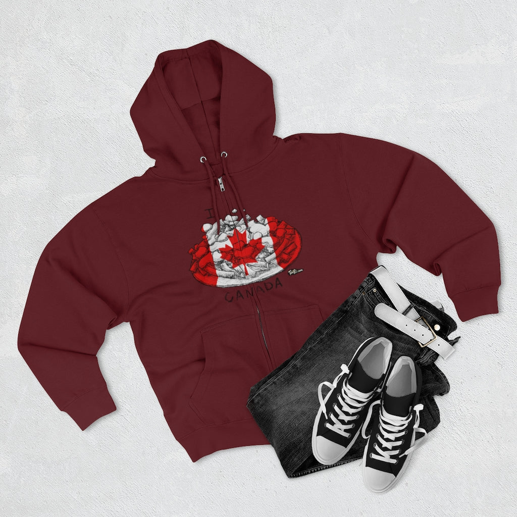 I Poutine CANADA Full Zip Hoodie