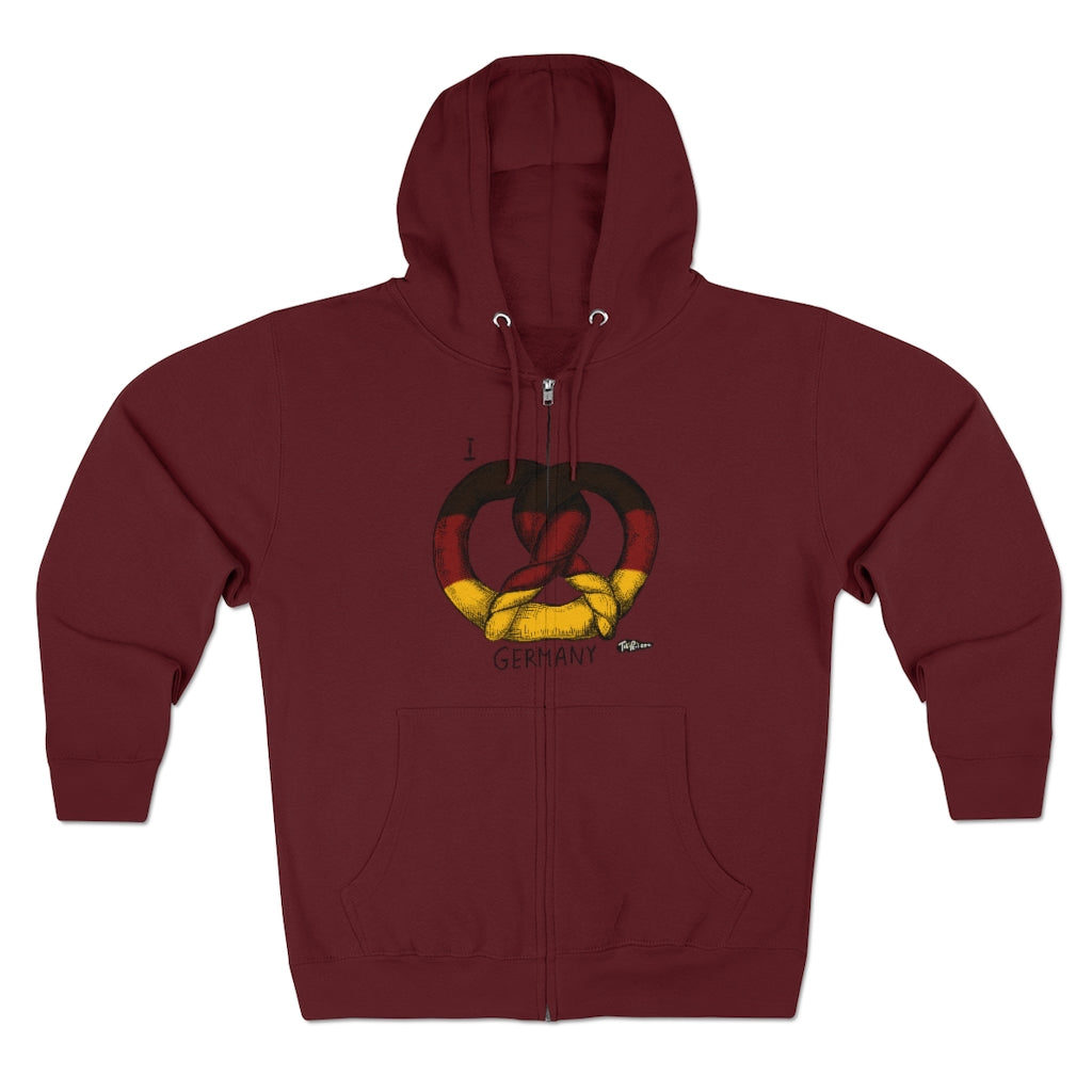 I Pretzel GERMANY Full Zip Hoodie