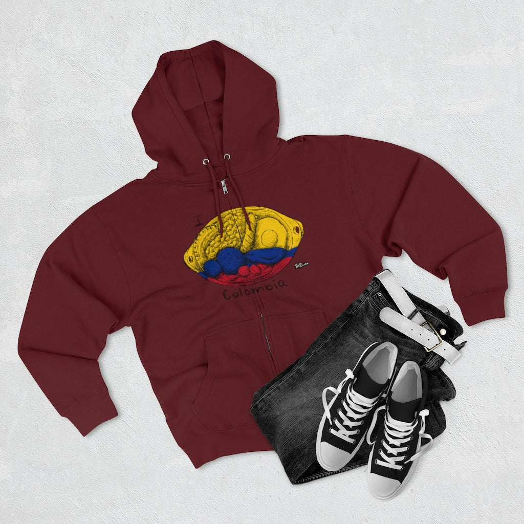 I Bandeja Paisa COLOMBIA Full Zip Hoodie