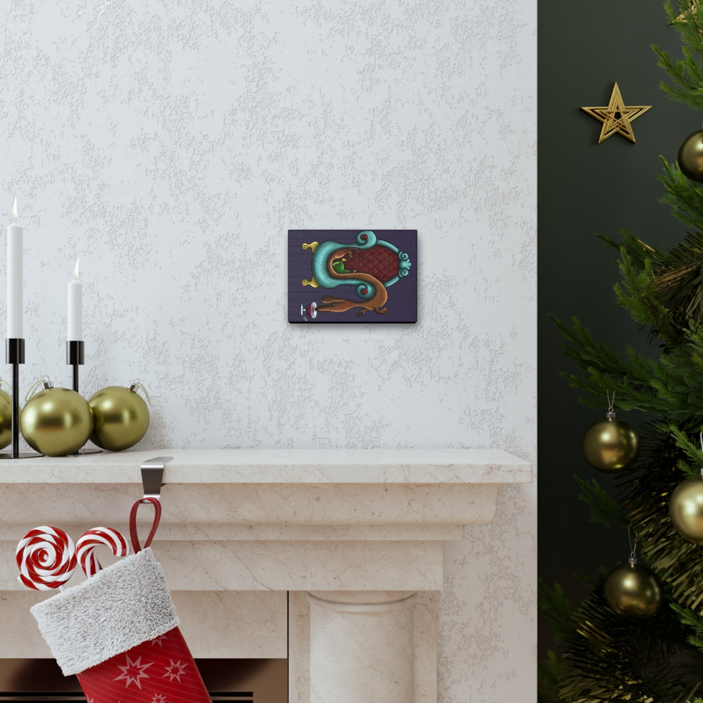 Dachshund Wine Canvas