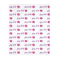 XOXO Velveteen Minky Blanket (Two-sided print)