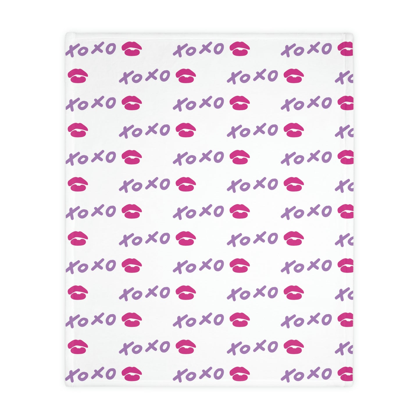 XOXO Velveteen Minky Blanket (Two-sided print)