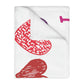 I LOVE YOU Velveteen Minky Blanket (Two-sided print)