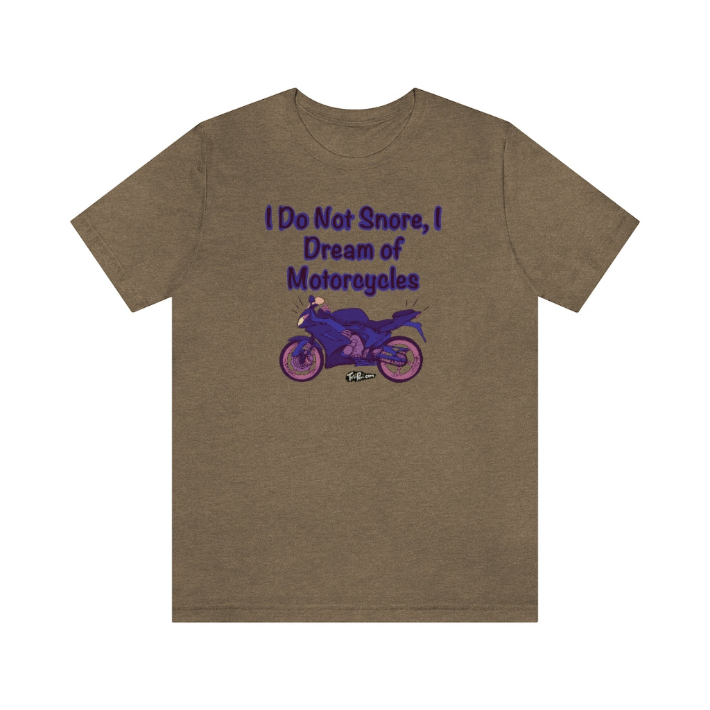 Dream of Motorcycles Purple Unisex T-Shirt