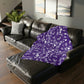 Mexican Skull Velveteen Minky Blanket (Two-sided print)