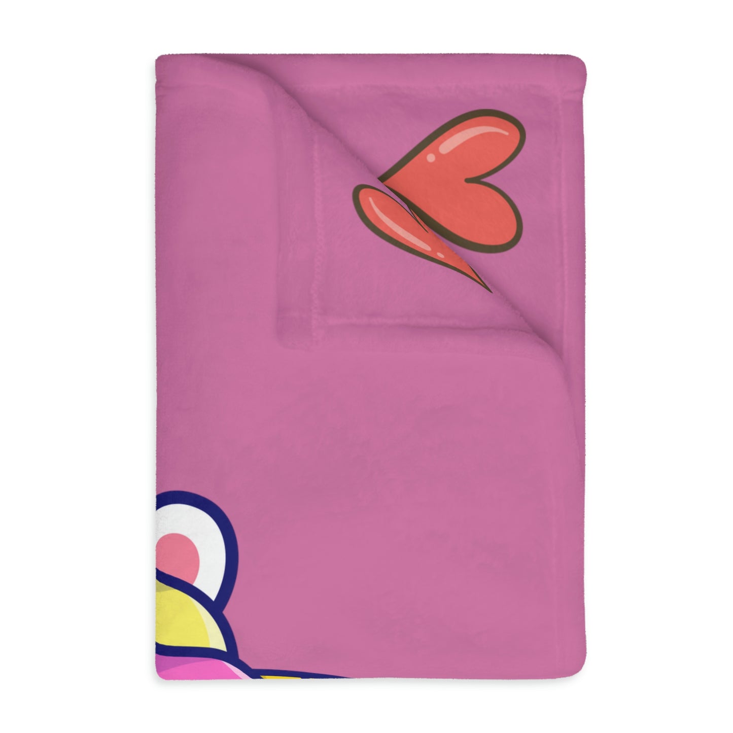 Unicorn Love Velveteen Minky Blanket (Two-sided print)