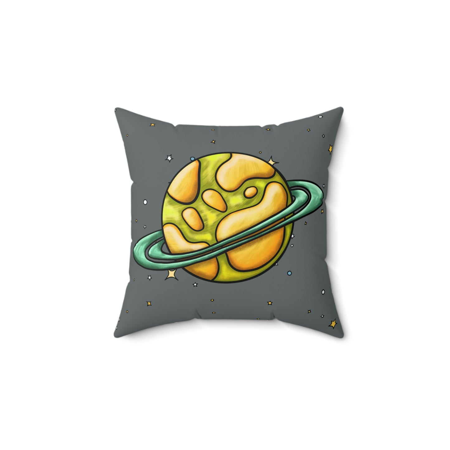 Green Planet Square Pillow