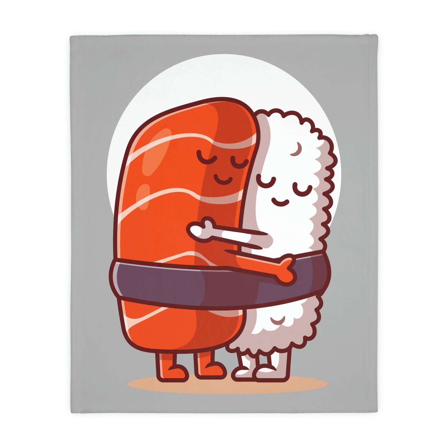 Couple Sushi Velveteen Minky Blanket (Two-sided print)