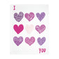 I LOVE YOU Velveteen Minky Blanket (Two-sided print)