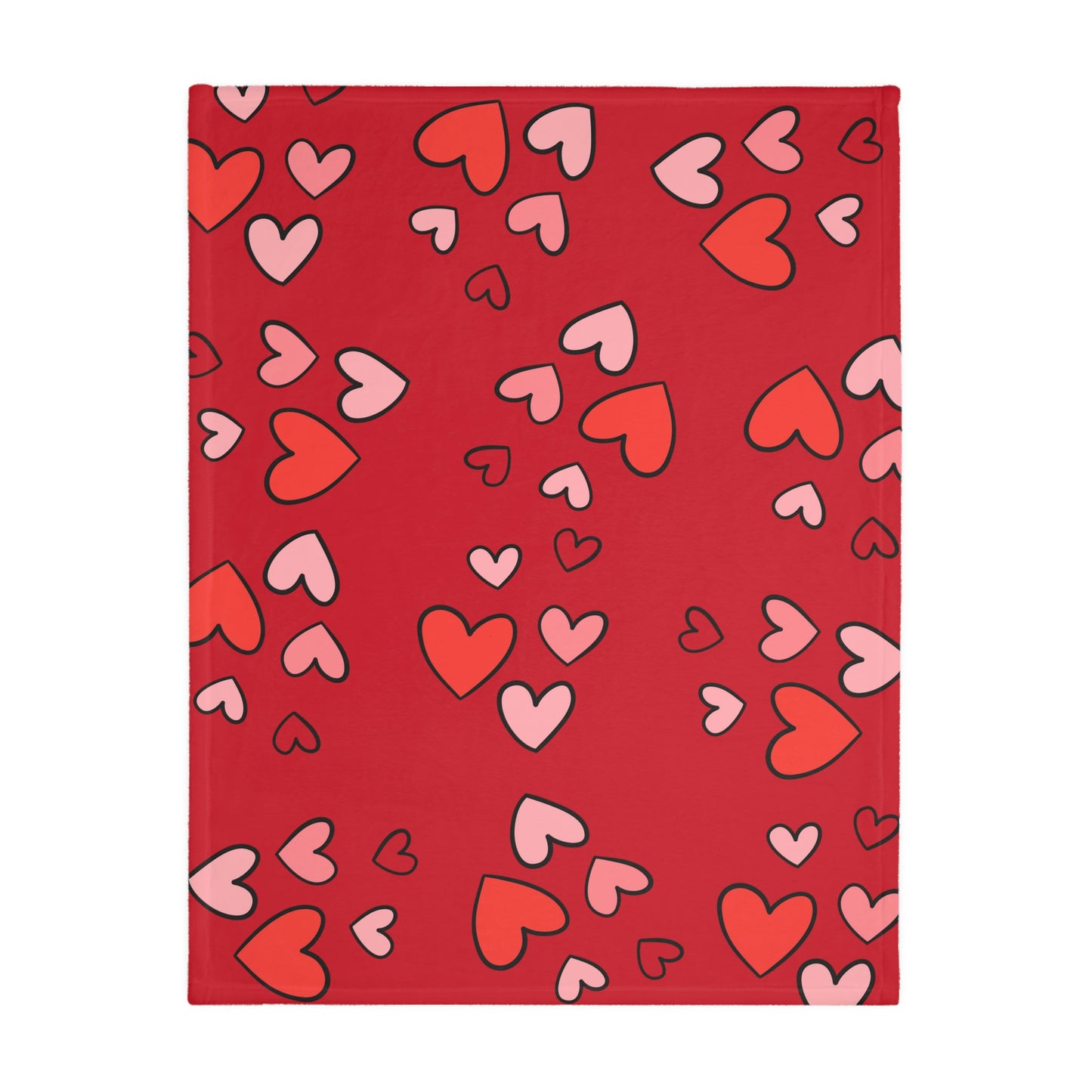 Valentine Gnome with Jar Velveteen Minky Blanket (Two-sided print)