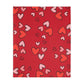 Valentine Gnome with Jar Velveteen Minky Blanket (Two-sided print)