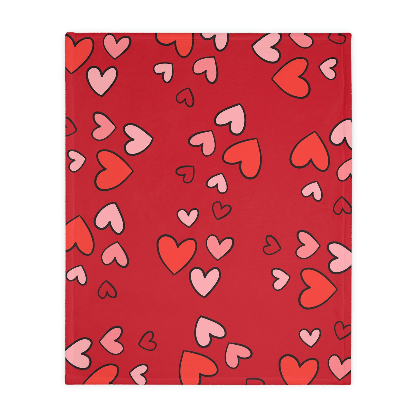 Valentine Gnome with Hurts Velveteen Minky Blanket (Two-sided print)