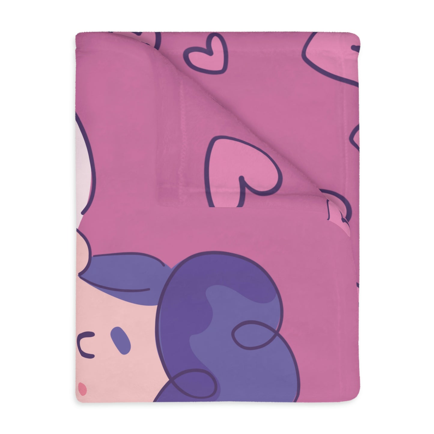 Valentine Boy with Hurt Velveteen Minky Blanket (Two-sided print)