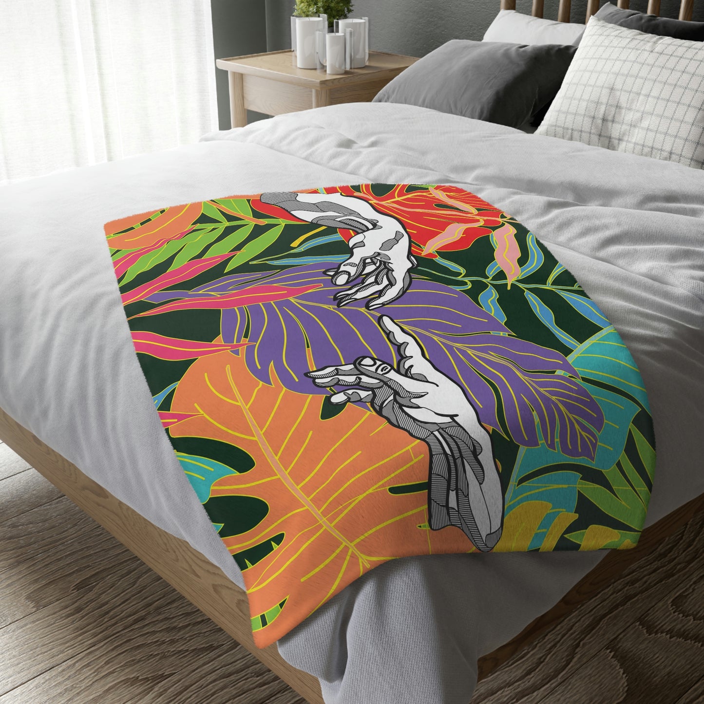 Michelangelo Velveteen Minky Blanket (Two-sided print)