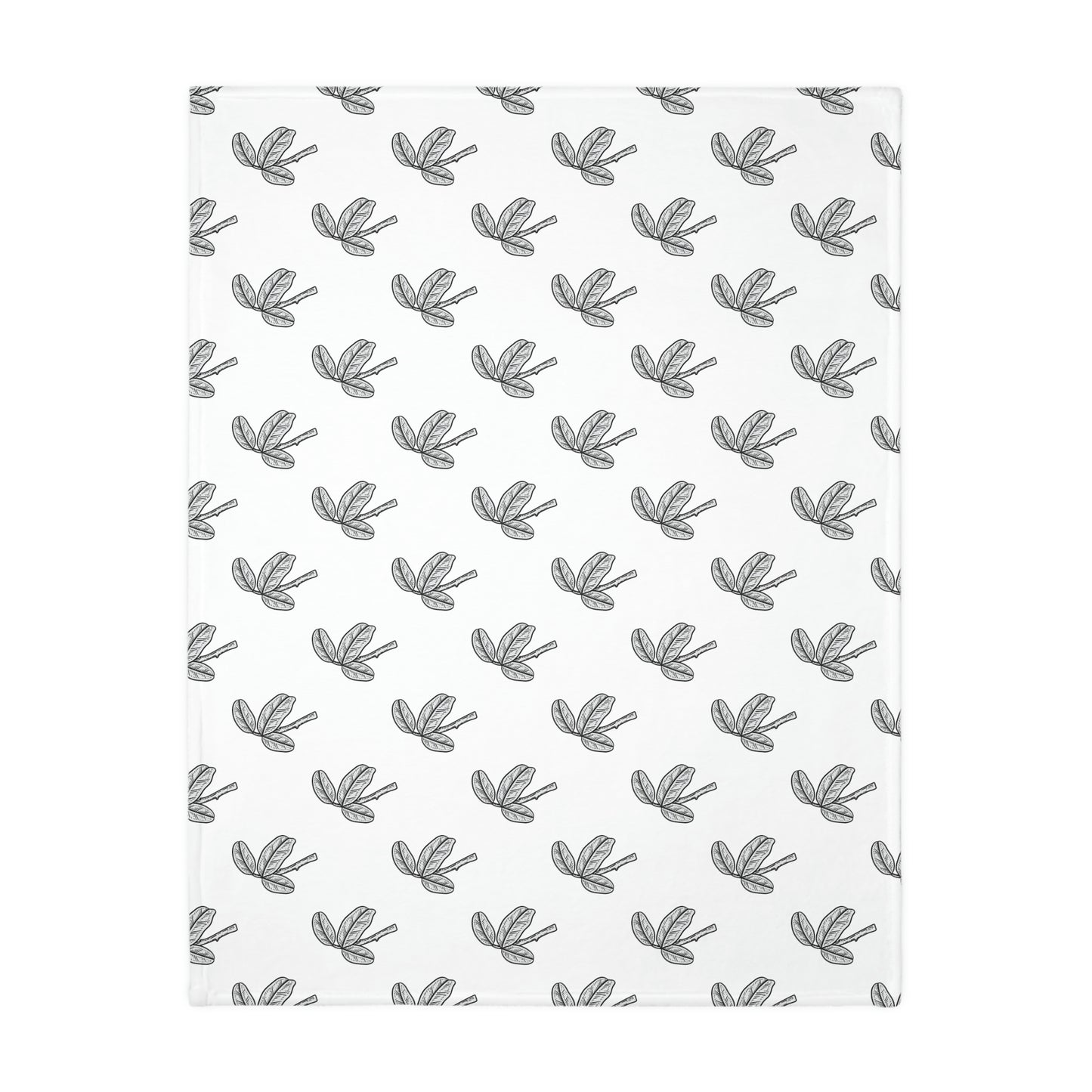 Pomegranate Velveteen Minky Blanket (Two-sided print)