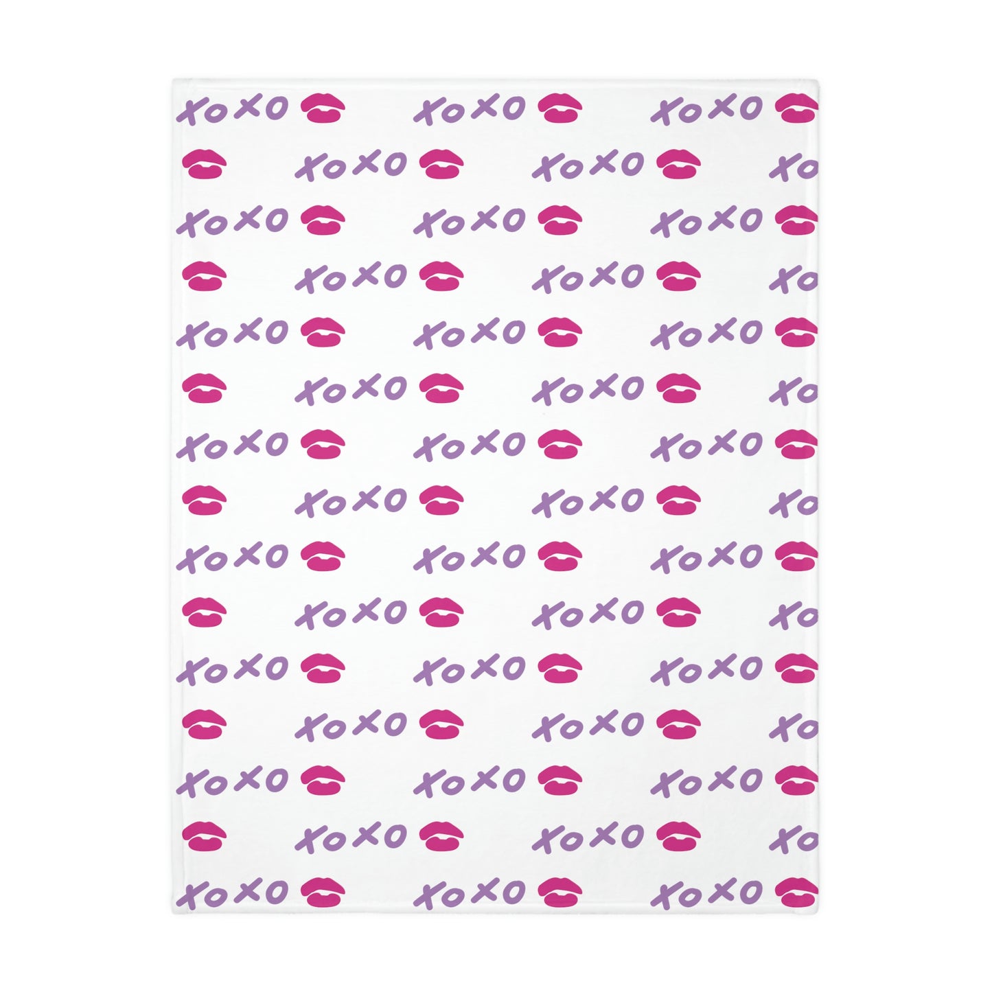 XOXO Velveteen Minky Blanket (Two-sided print)