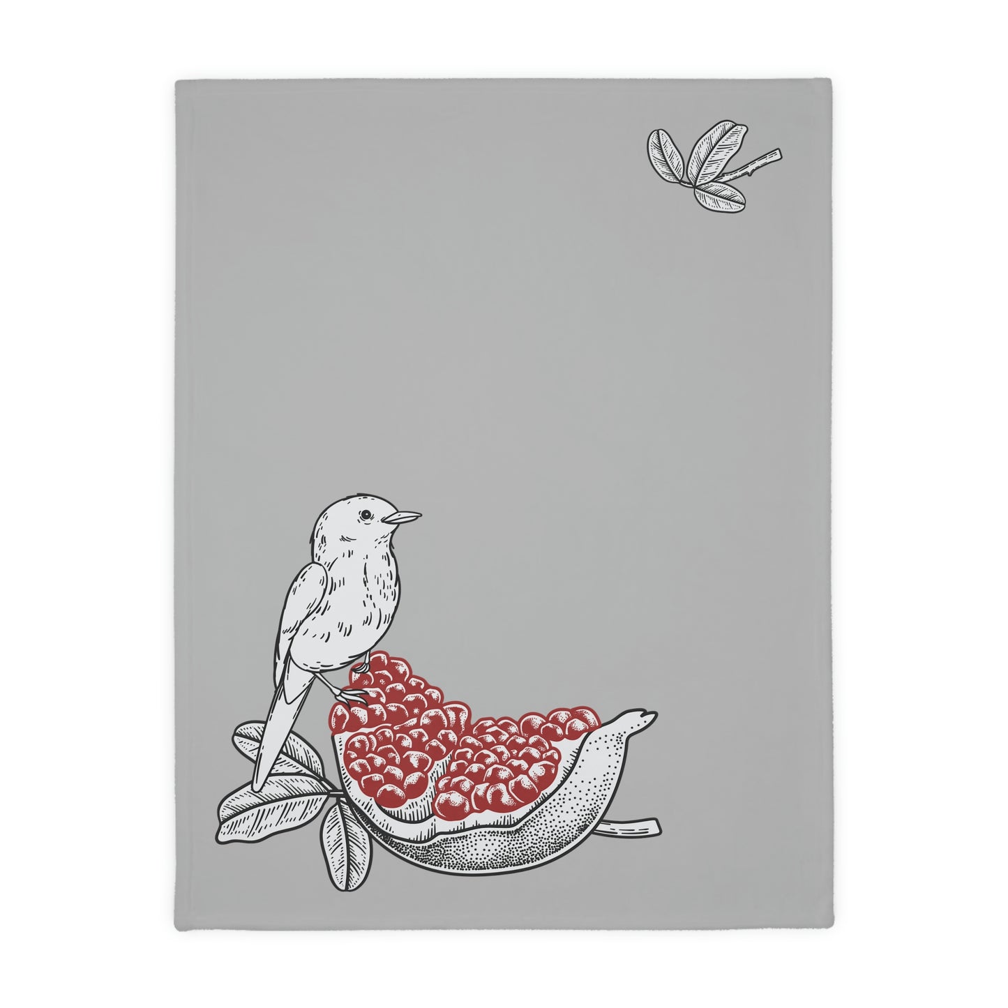 Bird Velveteen Minky Blanket (Two-sided print)