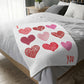 I LOVE YOU Velveteen Minky Blanket (Two-sided print)