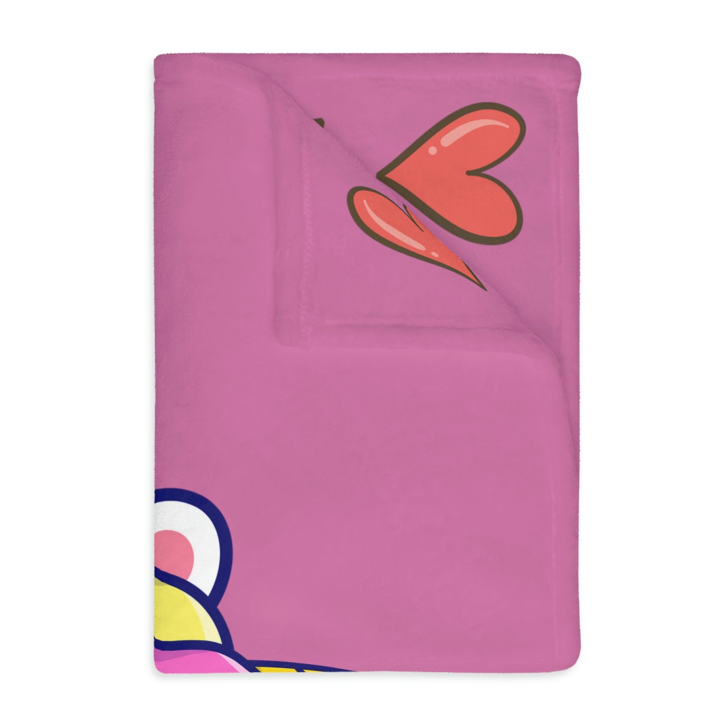 Unicorn Love Velveteen Minky Blanket (Two-sided print)