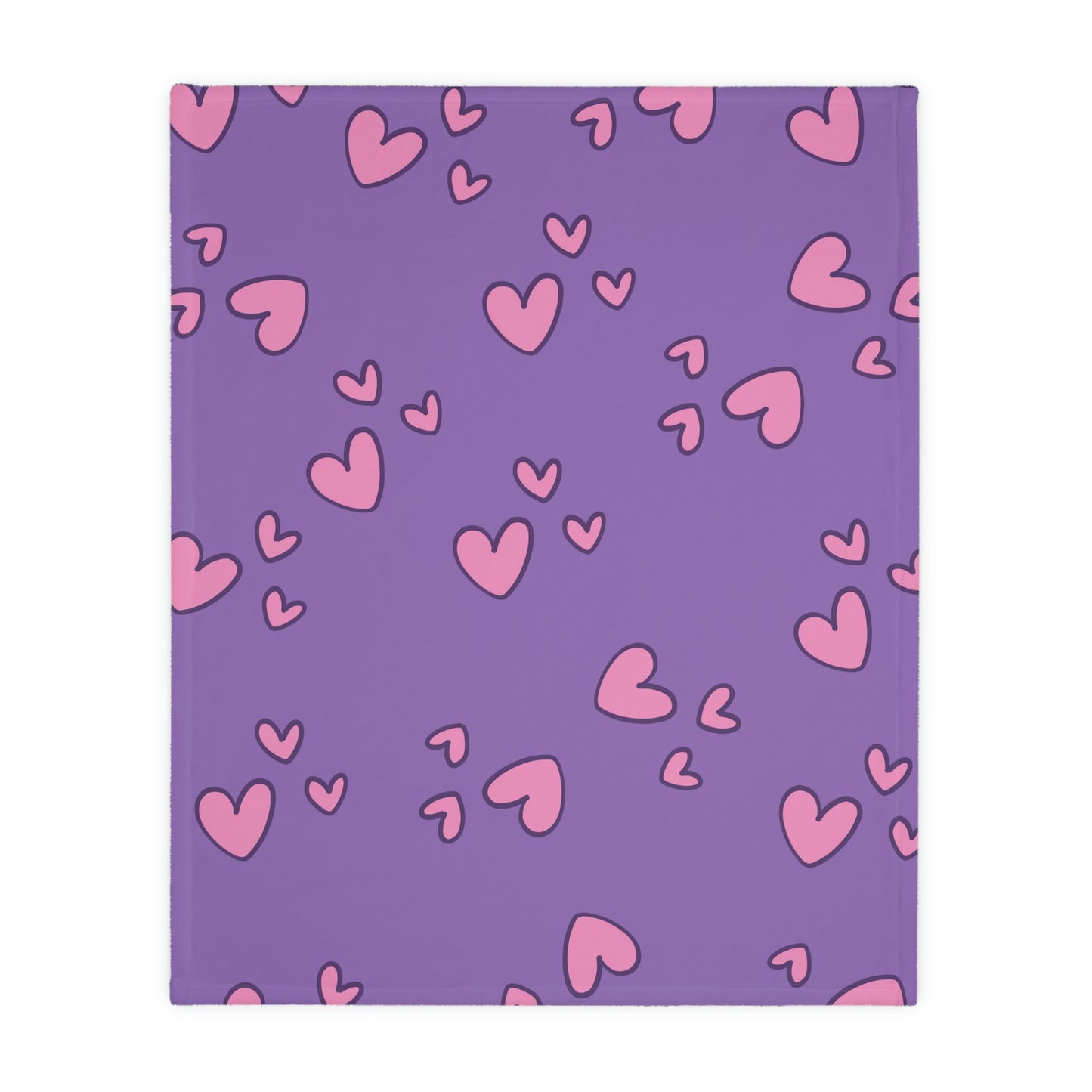 Valentine Boy with Bow Velveteen Minky Blanket (Two-sided print)