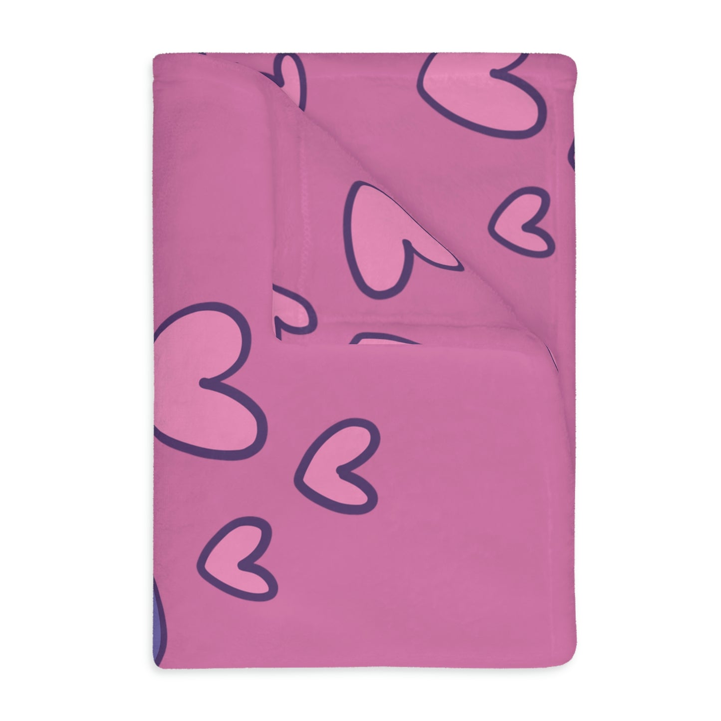 Valentine Boy on Cloud Velveteen Minky Blanket (Two-sided print)