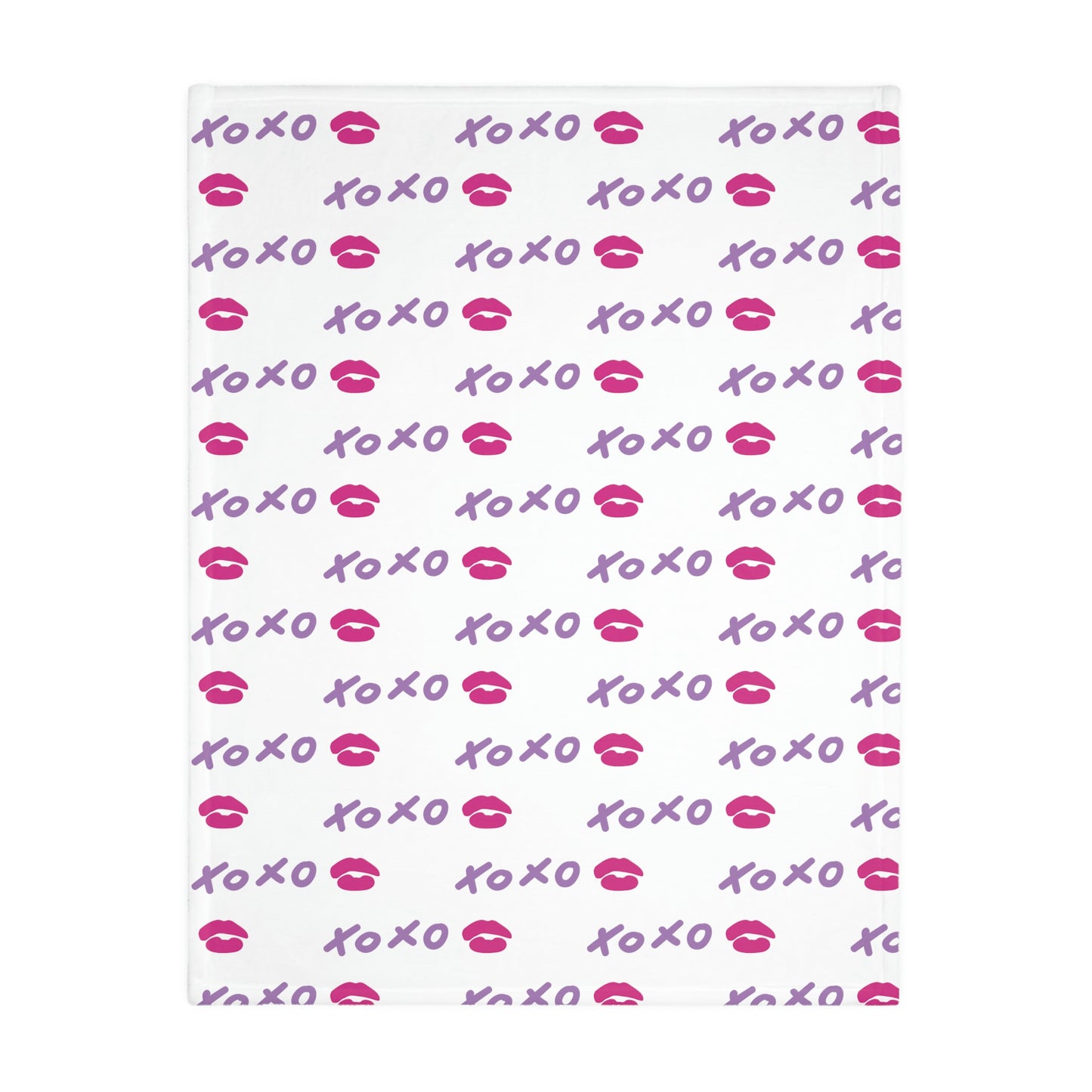 XOXO Velveteen Minky Blanket (Two-sided print)