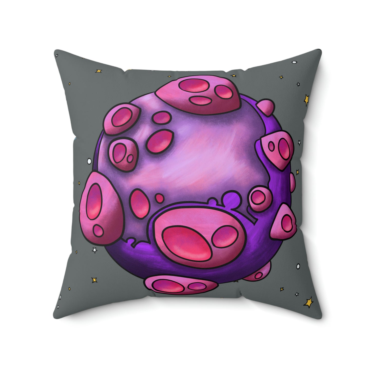 Purple Planet Square Pillow
