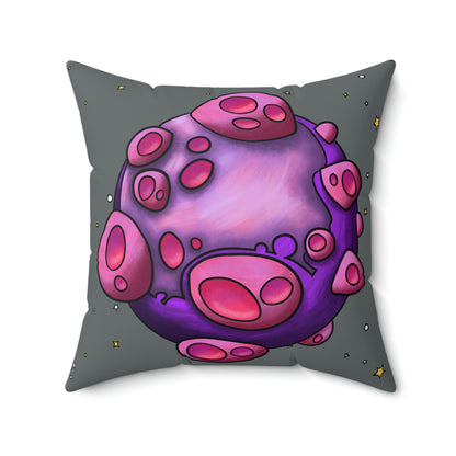 Purple Planet Square Pillow