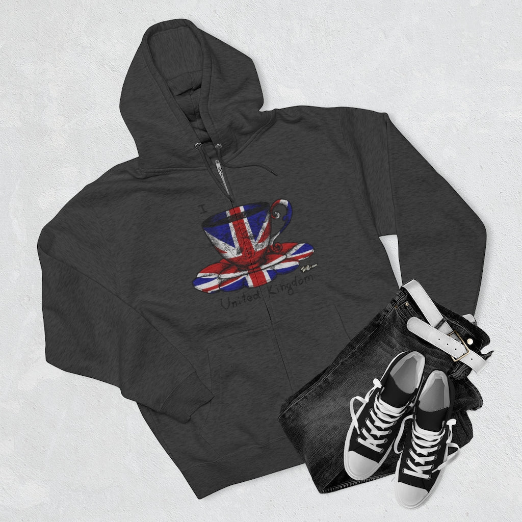 I Tea UK Full Zip Hoodie