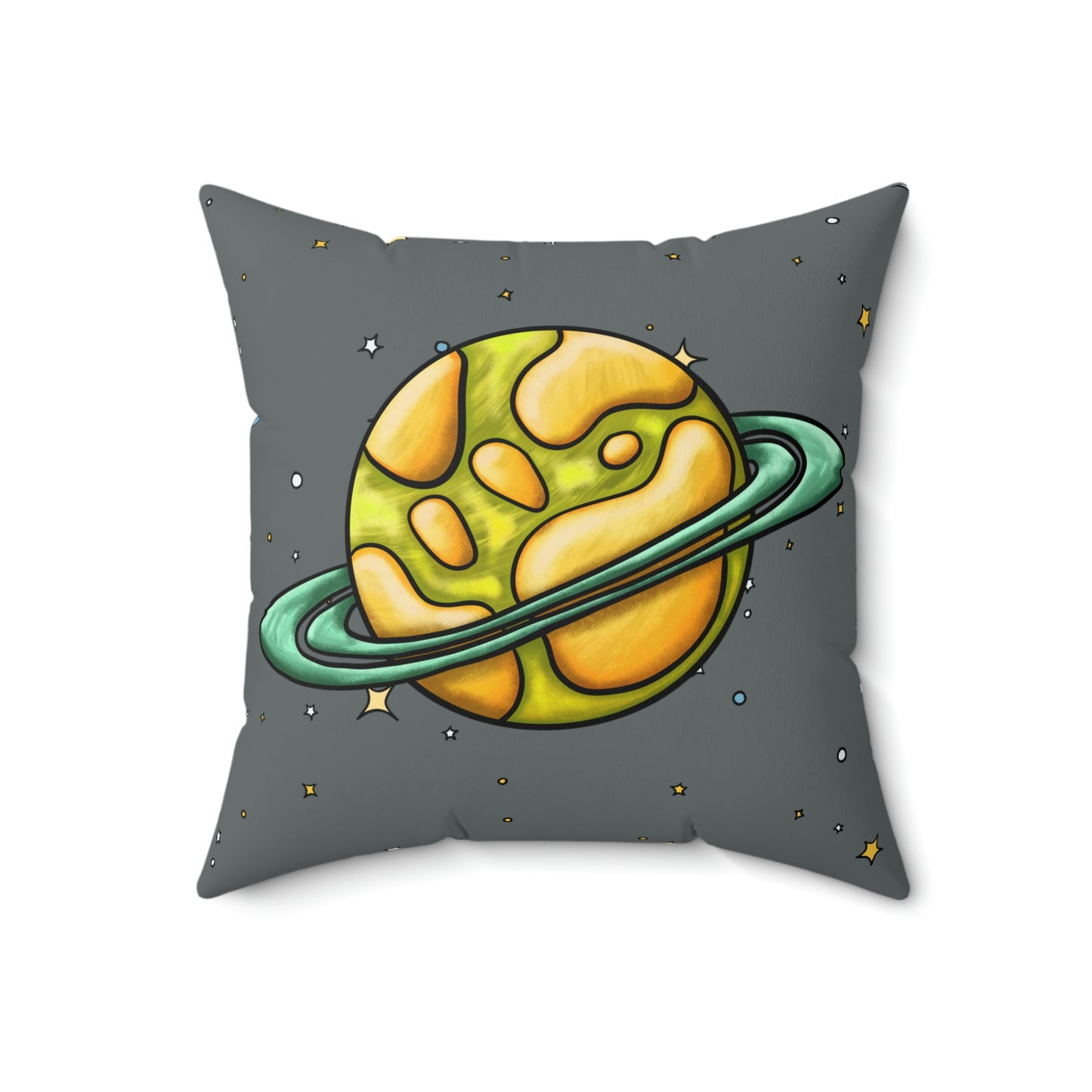 Green Planet Square Pillow