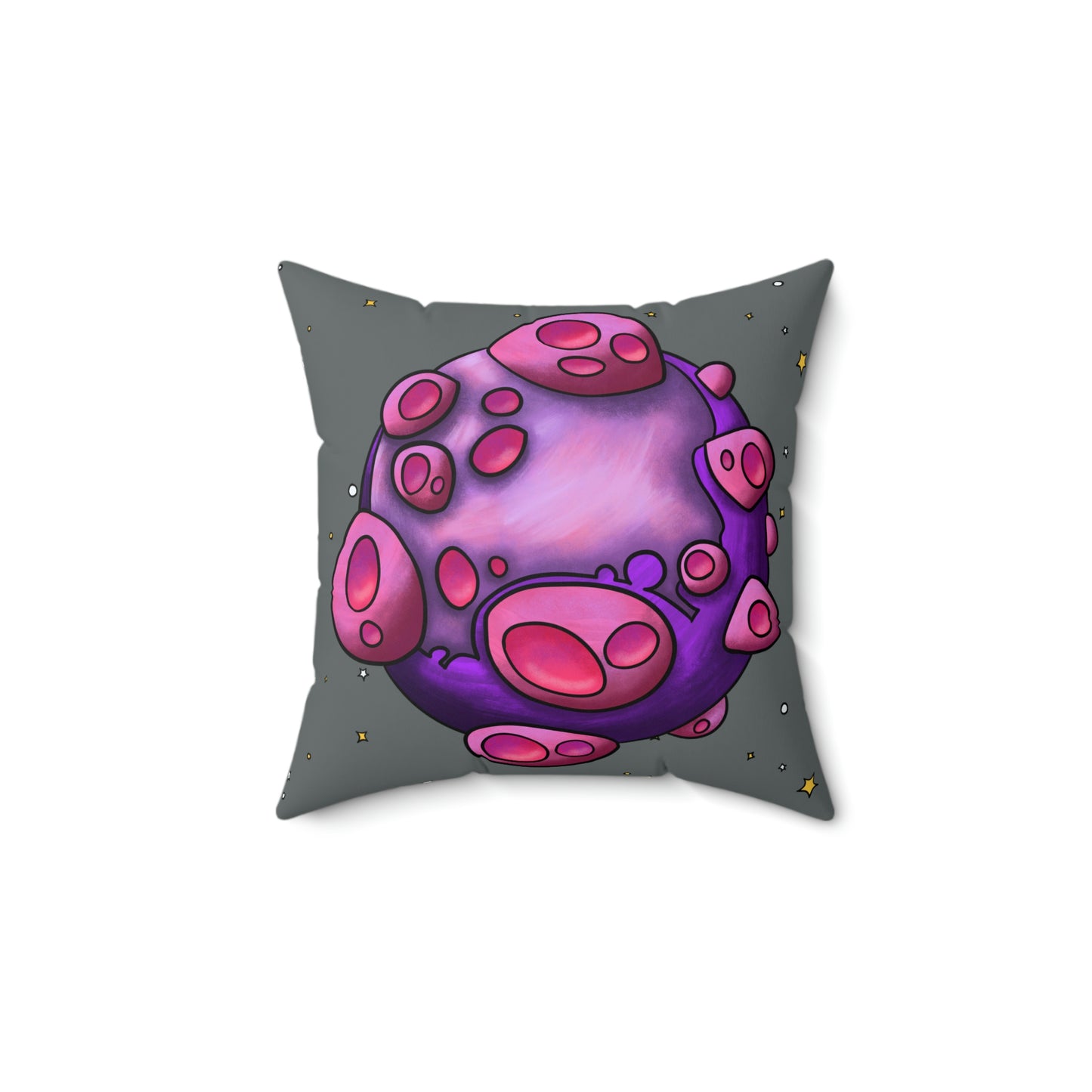Purple Planet Square Pillow