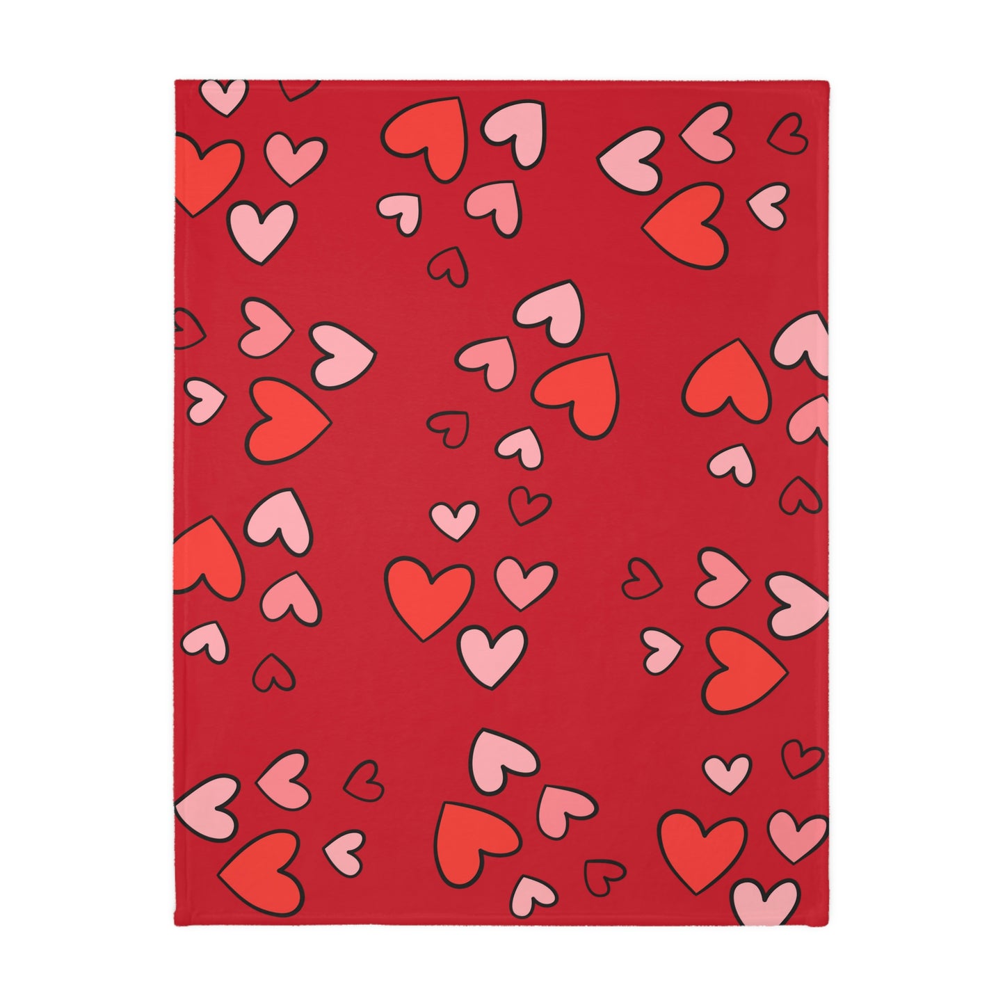Valentine Gnome with Jar Velveteen Minky Blanket (Two-sided print)