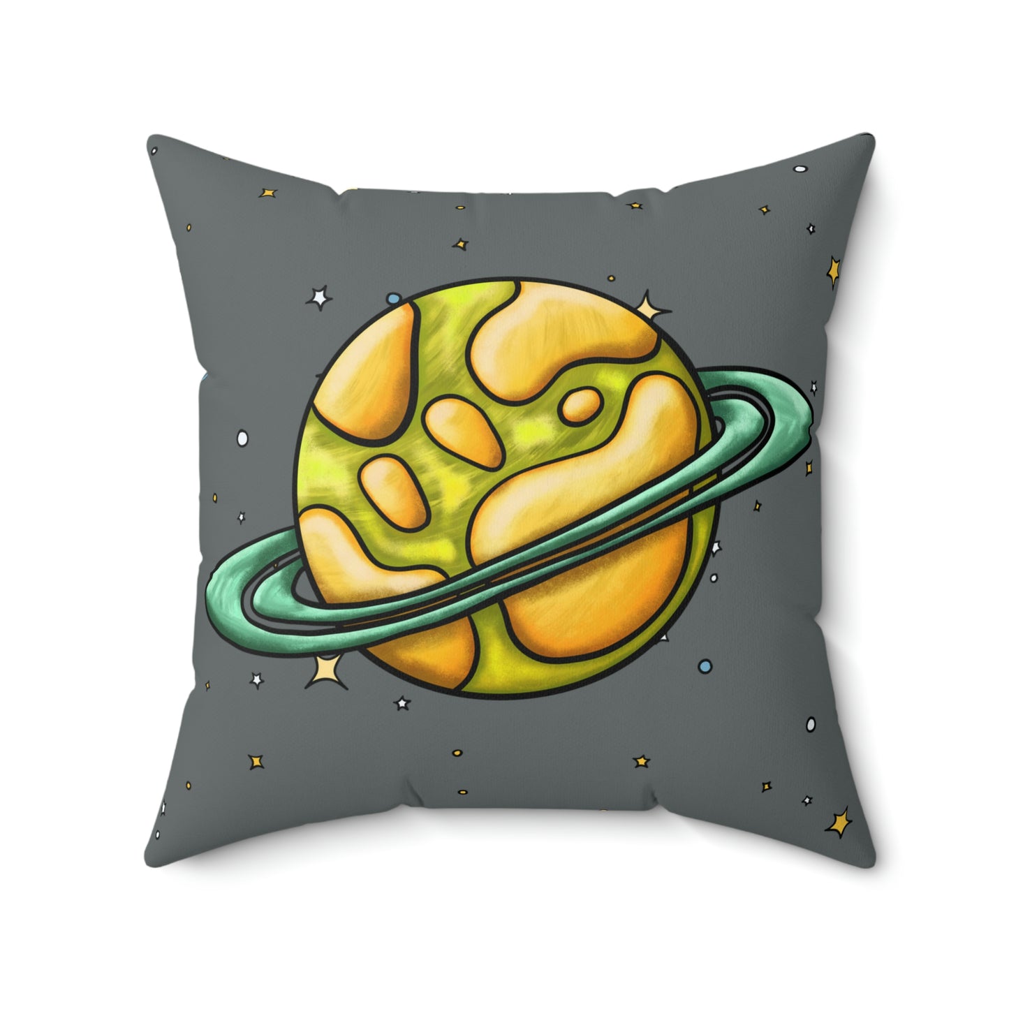 Green Planet Square Pillow