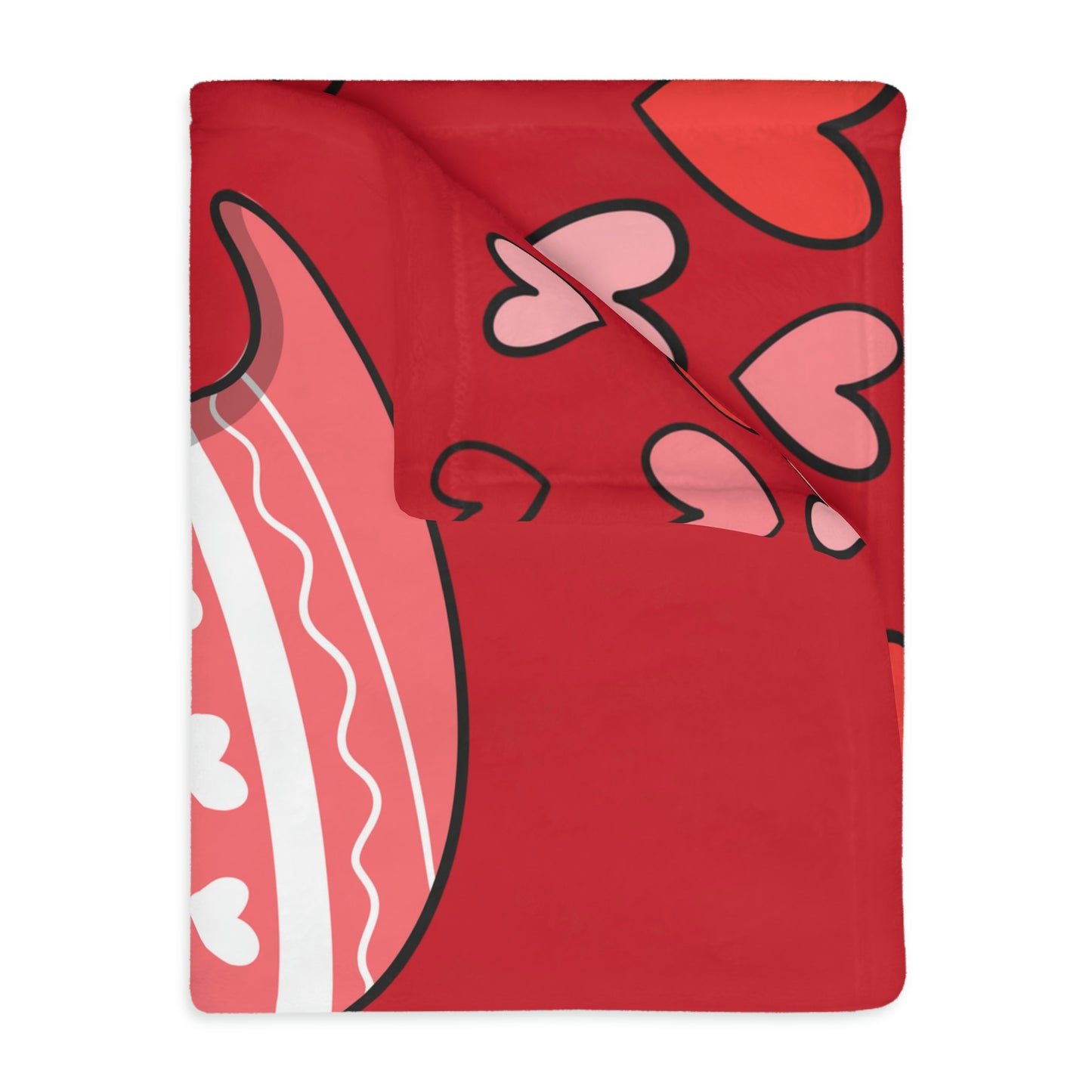 Valentine Gnome with Jar Velveteen Minky Blanket (Two-sided print)