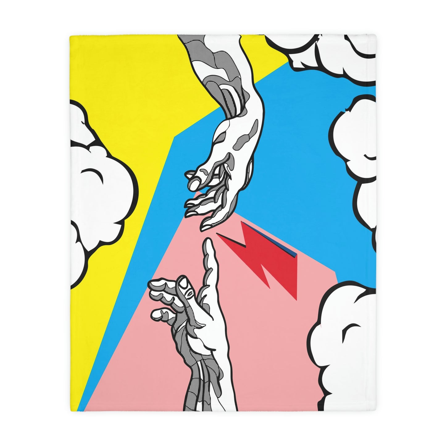 Pop-Art Michelangelo Velveteen Minky Blanket (Two-sided print)