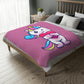 Unicorn Love Velveteen Minky Blanket (Two-sided print)