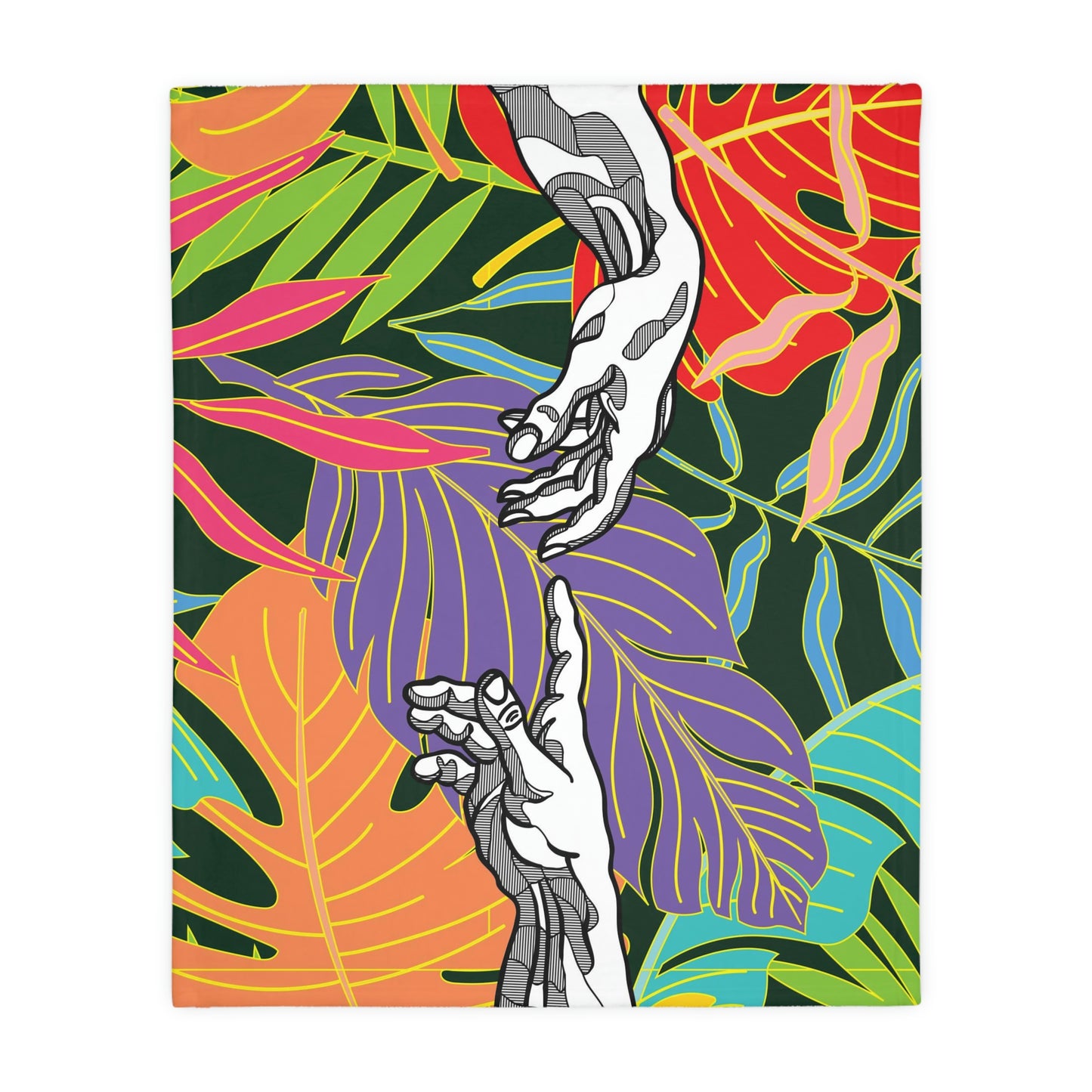 Michelangelo Velveteen Minky Blanket (Two-sided print)