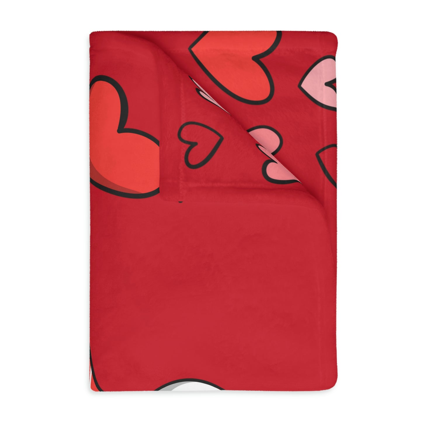 Valentine Gnome with Hurts Velveteen Minky Blanket (Two-sided print)