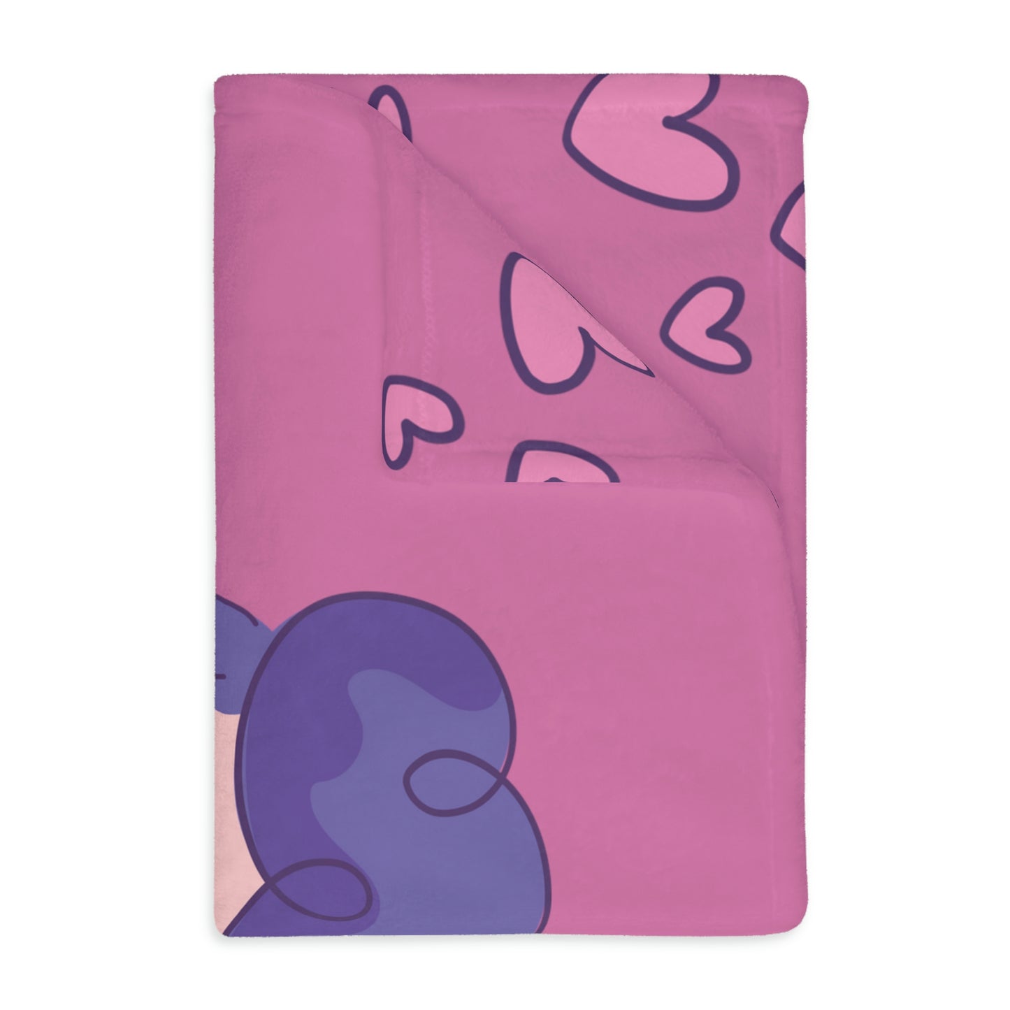 Valentine Boy with Hurt Velveteen Minky Blanket (Two-sided print)