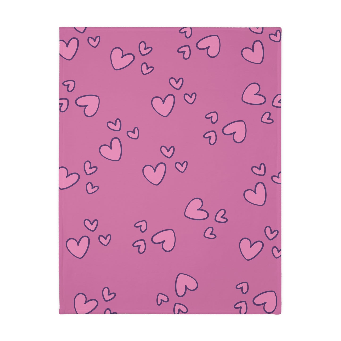 Valentine Boy with Hurt Velveteen Minky Blanket (Two-sided print)