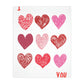 I LOVE YOU Velveteen Minky Blanket (Two-sided print)