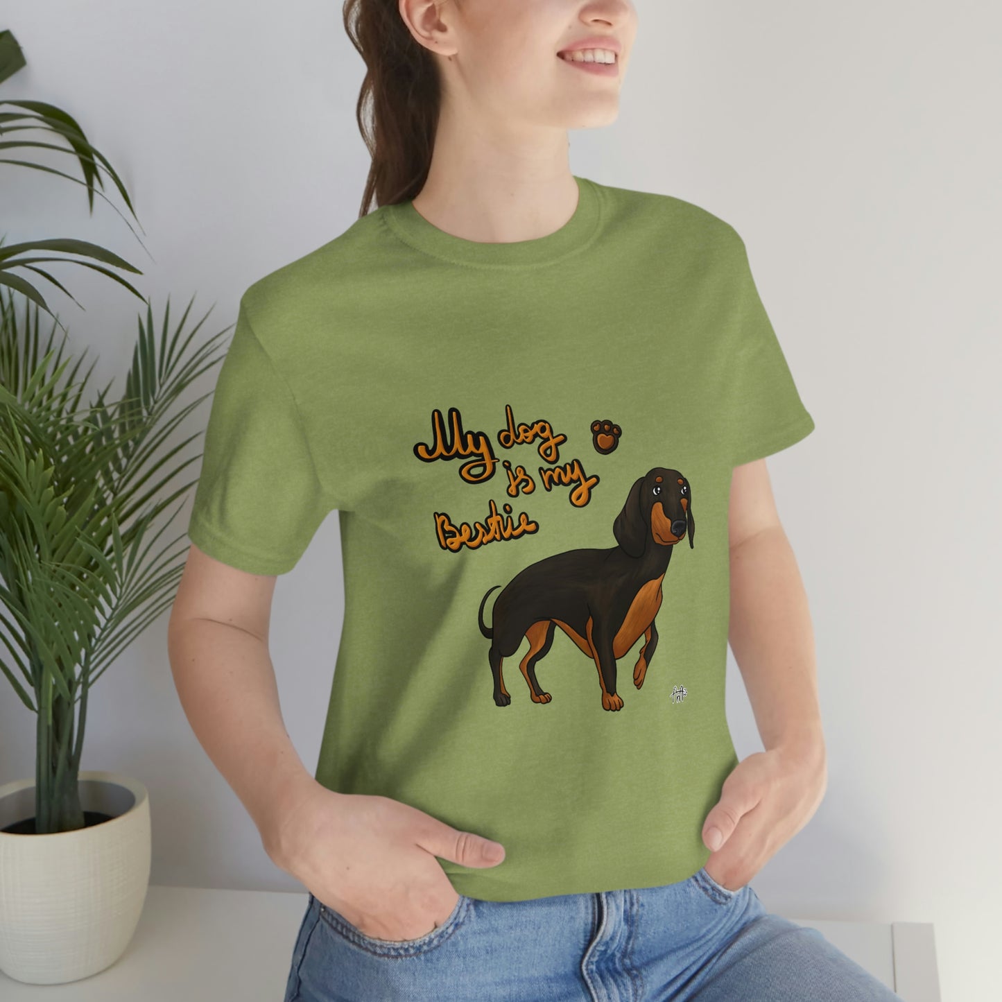My Dog Is My Bestie Unisex Jersey Short Sleeve Tee