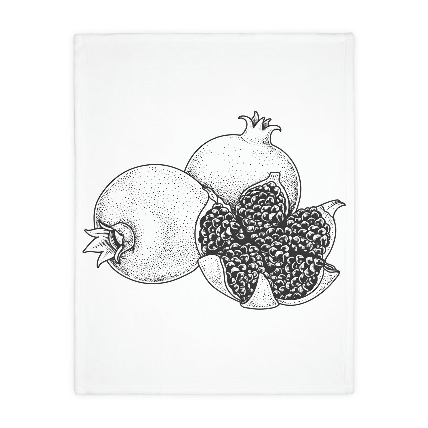 Pomegranate Velveteen Minky Blanket (Two-sided print)