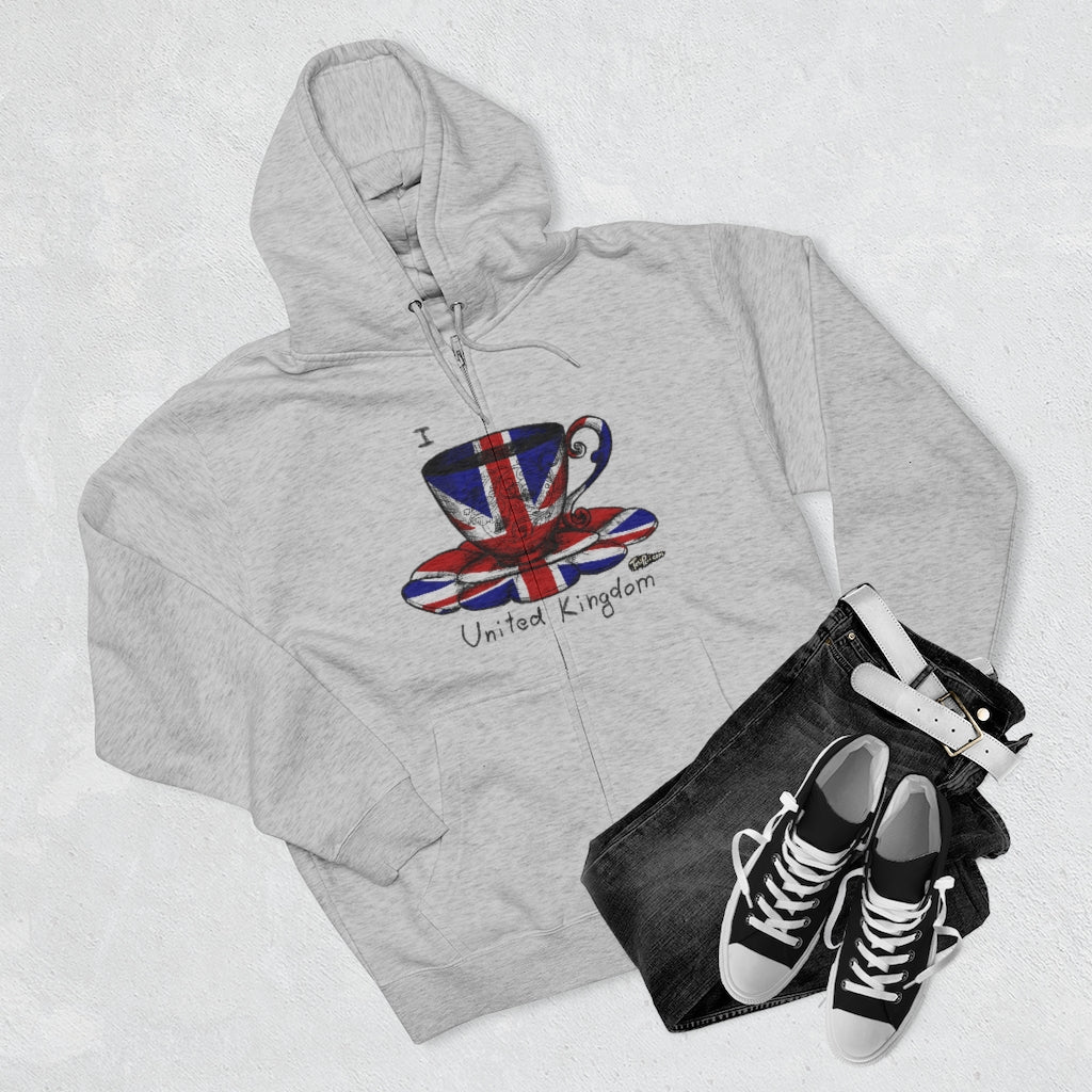 I Tea UK Full Zip Hoodie
