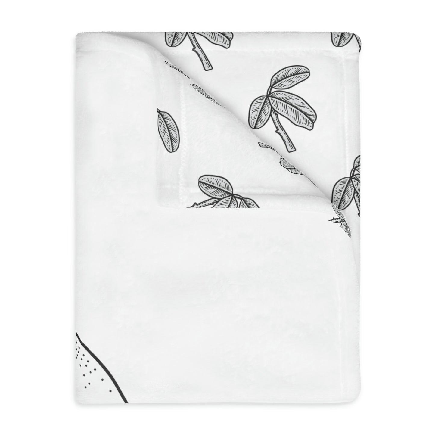 Pomegranate Velveteen Minky Blanket (Two-sided print)