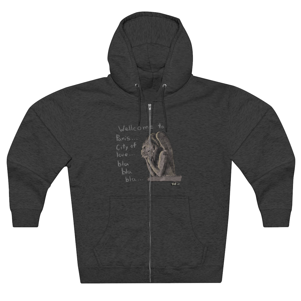 Bored Gargoyle Paris France Full Zip Hoodie