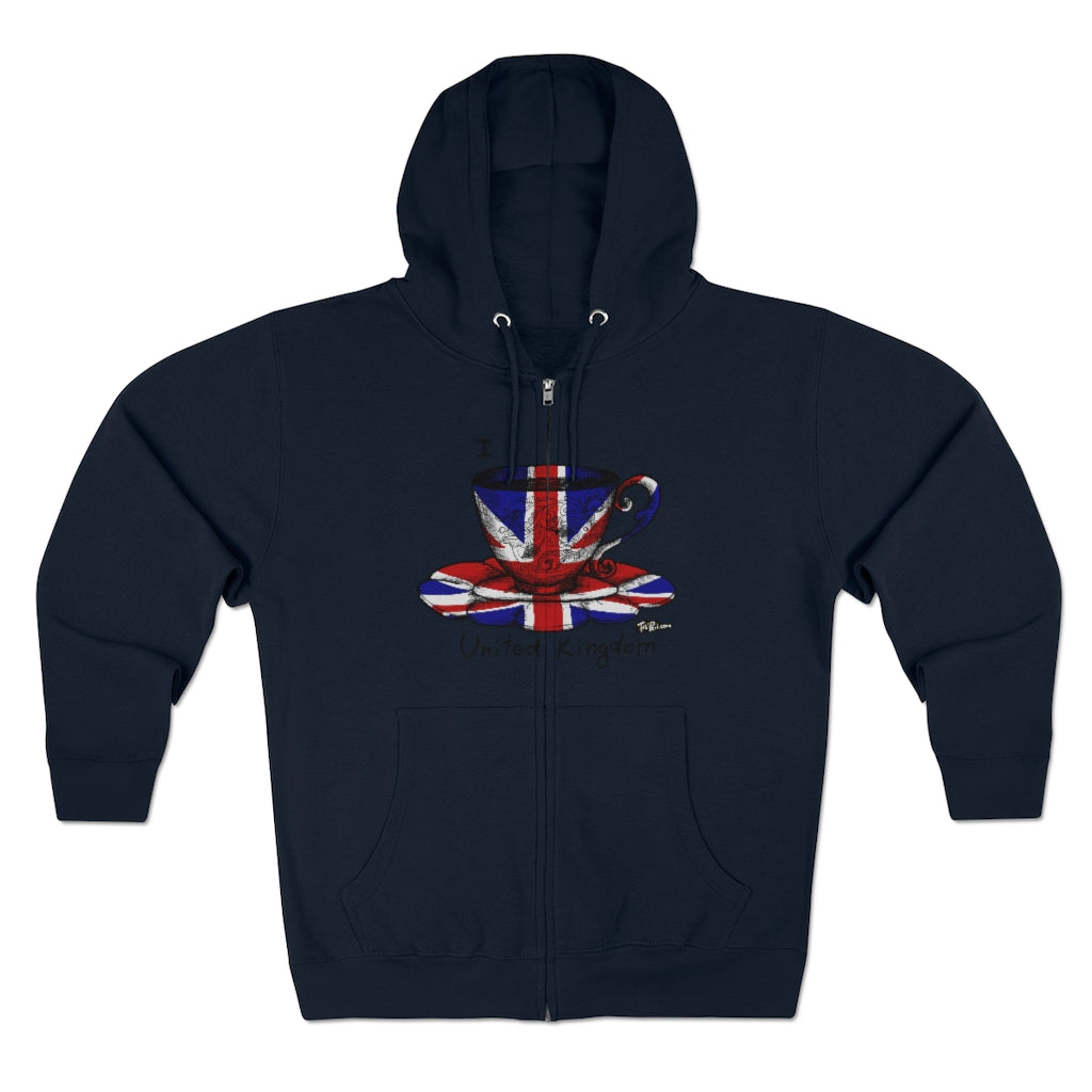 I Tea UK Full Zip Hoodie