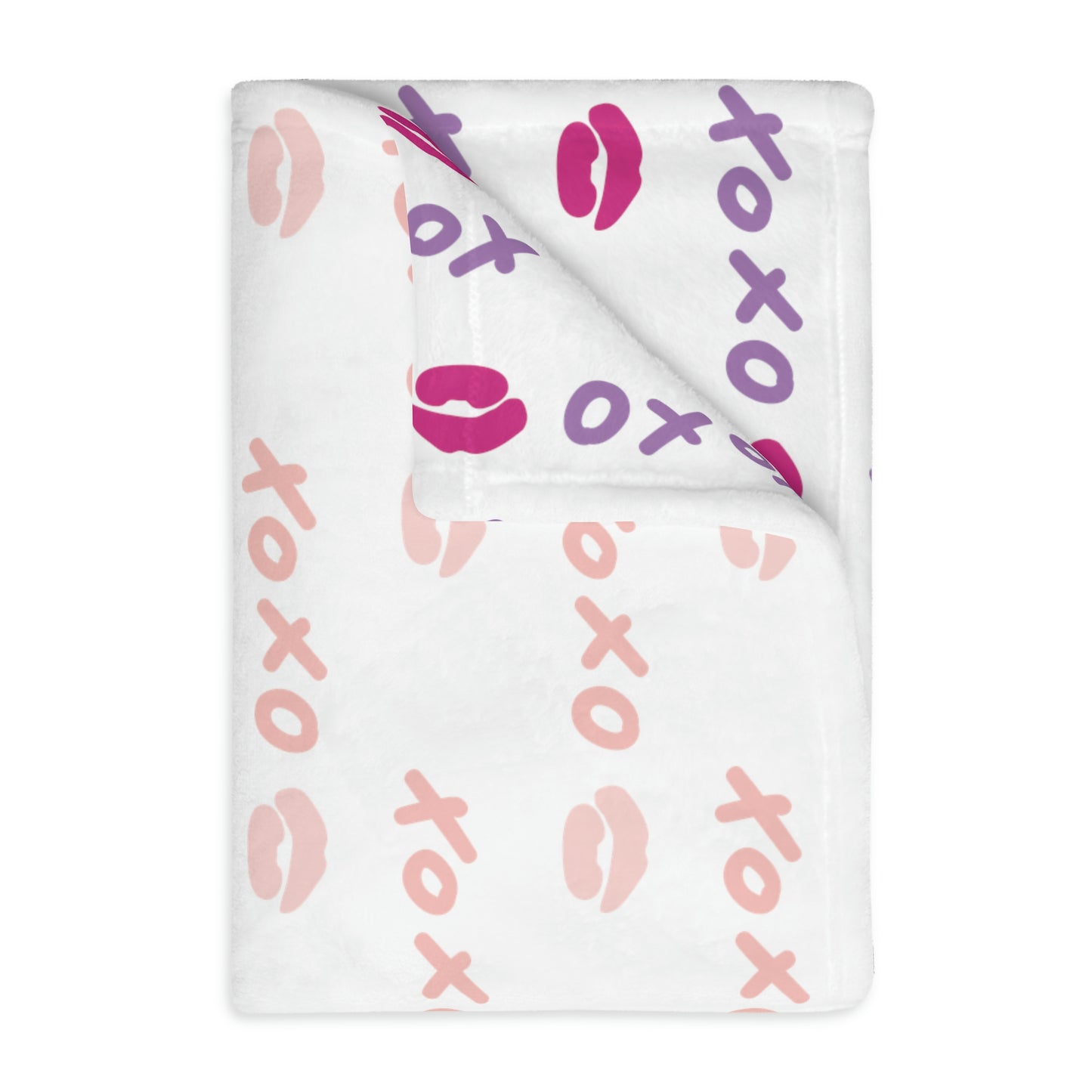 XOXO Velveteen Minky Blanket (Two-sided print)